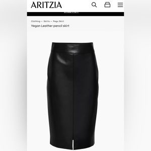 Aritzia Babaton Pegu Vegan Leather Skirt